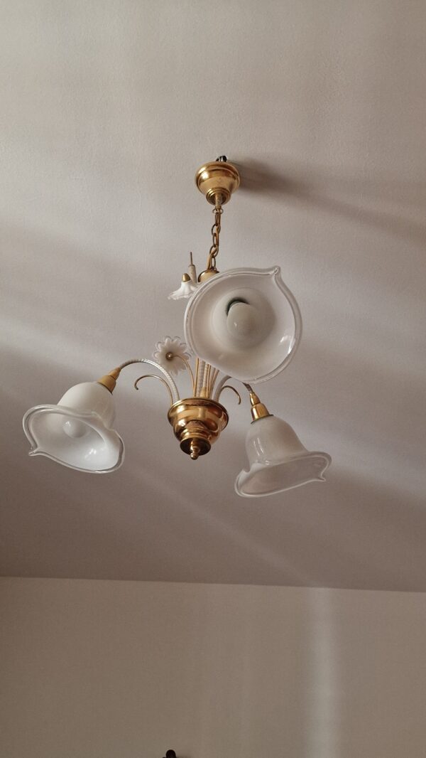 Lampadario ottone